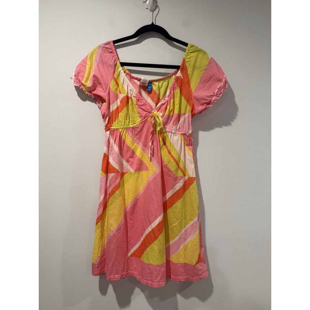 Sessa Dress Medium Colorful 100% Cotton 60s 70s Retro Costume Barbie Hippie Mod